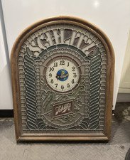 Schlitz Beer Lighted Stained Glass Style Wall Clock Breweriana - For Parts