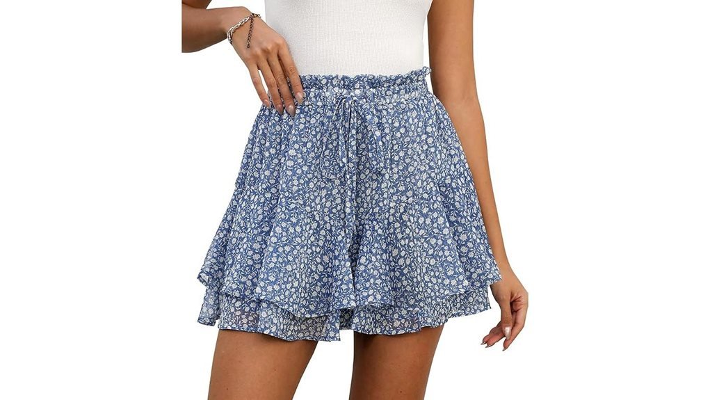 summer ruffle chiffon skorts