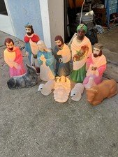 Vintage Blow Mold Nativity Set , Empire Plastics