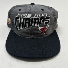 Vintage Chicago Bulls Strapback Hat Cap 1998 NBA Champs 90s NBA Jordan Rodman