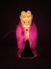Vintage General Foam 9" Halloween Dracula Monster Tabletop Light/Lamp Blow Mold
