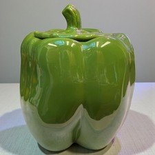 Vintage McCoy Green Pepper Ceramic Cookie Jar (238)