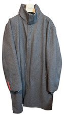 Vintage Prada SGV135 Wool Padded Hooded Coat Mens IT 52 Black Made Italy