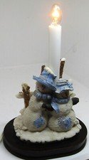 Vintage Resin Snowman 8 1/2" Lamp No Shade.