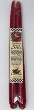 Vintage Yankee Candle CHRISTMAS SPICE & APPLE Scented 12" Taper Candles RARE