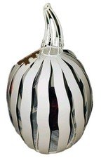 White Large Fall Metal Pumpkin Decoration 16inch