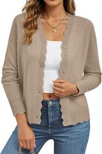 Womens Lightweight Cardigan Sweater Long Sleeve V Neck Button Down Casual Fall