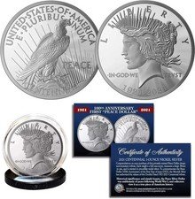 100th Anniversary of the Final Peace Silver Dollar Coin with Certificate