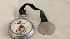 1933 working Disney Ingersoll Mickey Mouse Pocket Watch with Fob