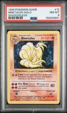 1999 POKEMON BASE SET SHADOWLESS #12 NINETALES-HOLO PSA 8
