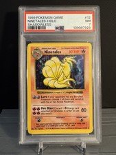 1999 Pokemon Base Set Shadowless Ninetales Holo #12/102 PSA 7