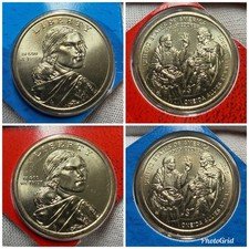 2026 P&D Semi Quincentennial Sacagawea Dollars in Mint Set Plastic Stock Photo