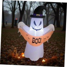 4FT Halloween Ghost Inflatables – Spooky Decoration with LED Lights,