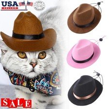 5.3‘’ Dog Cat Halloween Costumes Pet Cowboy Costume Cowboy Hat Party Accessories