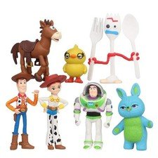 7Pcs/Set Toy Story 4 Action Figures Toy Woody Jessie Buzz Lightyear Forky Pig Be
