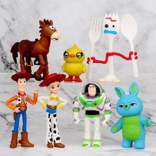 7Pcs Toy Story 4 Action Figures Set Woody Buzz Jessie Forky Model Doll - no box