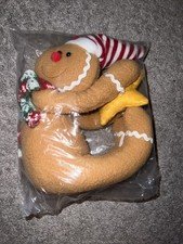 Adorable Plush Gingerbread Man Christmas Tree Topper Hugger - Holiday Decor