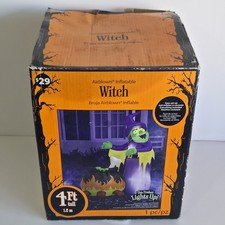 Airblown Inflatable Halloween Witch 4 Ft Tall Lights Up Yard Decoration WORKS