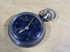 Antique Ingersoll Pocket Watch runs fast Private Label Rare Side Set LOOK READ