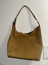 Authentic GUCCI Vintage Shoulder Hand Bag Suede Leather 0013814 Brown 2398L