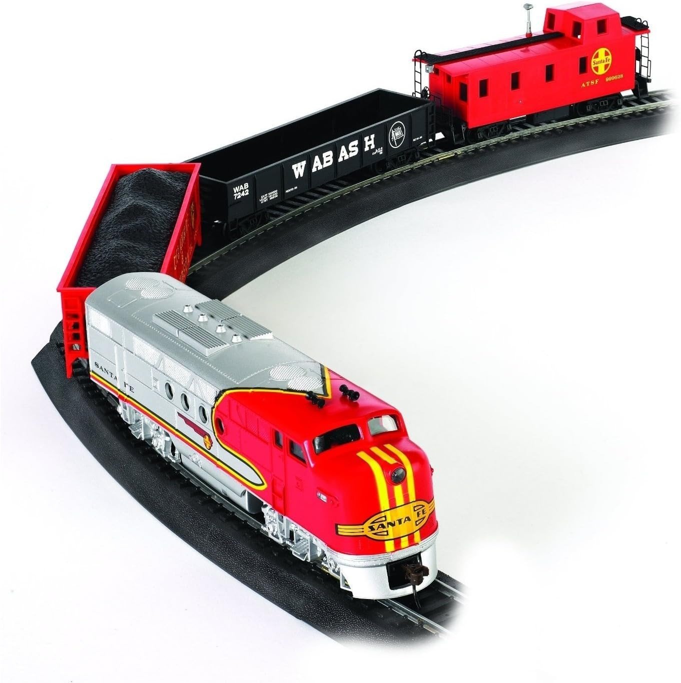 Bachmann Trains - Santa Fe Flyer Ready To Run Electric Train Set - HO Scale