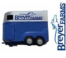 Breyer Farms Stablemates Tag-A-Long Trailer - Blue - Drop Down Loading Ramp