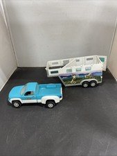 Breyer Stablemates Blue & White Truck & Gooseneck Horse Trailer - Incomplete