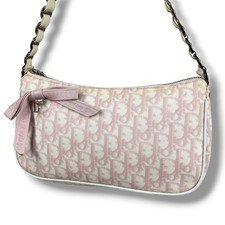 Christian Dior Trotter Romantique Accessory pouch bag Ribbon Pink Vintage y2k