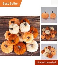Deluxe 12-Piece Fall Pumpkin Decor – Perfect for Harvest and Holiday Vignettes