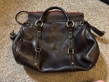 Dooney And Bourke Florentine Large Satchel In Brown Tmoro Leather EUC