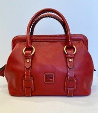 Dooney & Bourke Small Mitchell Florentine Red Leather Satchel Made USA Excellent