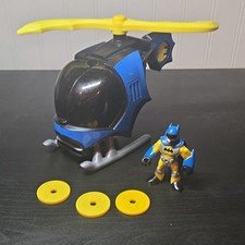 Fisher-Price Imaginext Batman Helicopter Playset w/ Figure & Discs, Blue