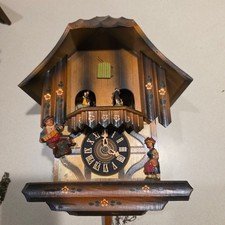 FOR PARTS E Schmeckenbecher Cuckoo Coo Clock Brown Musical West Germany Chalet