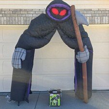 Gemmy 2005 Halloween Airblown Inflatable 9ft Grim Reaper Archway