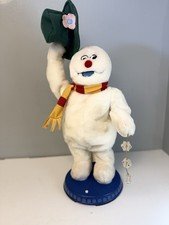 Gemmy Animated Spinning Frosty the Snowman Snowflake Sings Dances 18" READ DESC