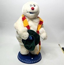 Gemmy Frosty The Snowman Animated Spinning With Hat & Scarf WORKS MISSING STARS