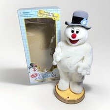 Gemmy Snowflake Spinning Frosty The Snowman Dancing Animated Christmas 1998 20in
