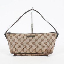 Gucci GG Canvas Shoulder Bag Beige One Shoulder Pouch Vintage 07198 07E151980012