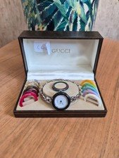 Gucci interchangeable bezel silver chain watch 11/12.2 vintage