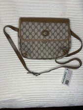 Gucci Vintage GG Supreme Plus Crossbody Flap Bag Brown Monogram w COA
