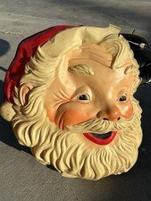 HTF 1958 Goodman Santa Face Lacolite 23.5” Vintage Blow Mold Santa Claus Head