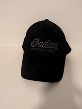 Indian Motorcycle black on black cap baseball hat one size