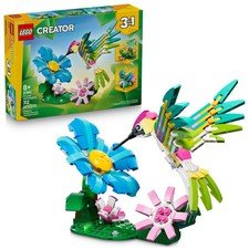 LEGO, Building Set, 31384, 3 in 1 Wild Animals Colorful Hummingbird