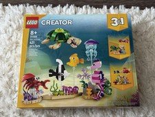 LEGO Creator 3-in-1 Sea Animals Building Toy Set – 421 Pieces – New & Sealed