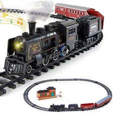 Metal Classic Train Set, Christmas Tree Decoration Electric Railway Track Toy
