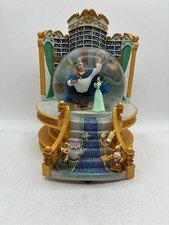 Rare 1991 Beauty and the Beast Snow Globe Library w/ Working Music Box W/ Box