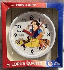 Snow White Wall Clock-Lorus Quartz-Walt Disney Co. - Vintage-1980’s - Made Japan