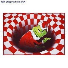 The Grinch Christmas Anti-Slip Door Mat Rug 3D Indoor Outdoor Rug 19.6" x 31.5"