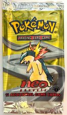 Typhlosion Neo Genesis 1st Edition Empty Booster Pack 2000 Pokemon NM