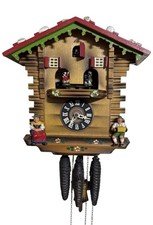 Vintage 1970 Schmeckenbecher Musical Animated Chalet Cuckoo Wall Clock